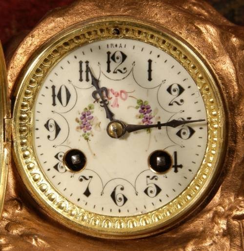 fig 4. Lioness, Antique French Clock Set ~ Lionne by T.F. Cartier, French - Circa 1910.